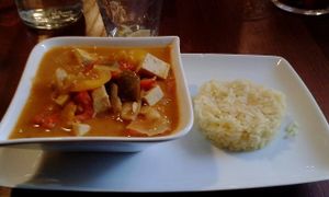 India dish, it just missed more spices.  at GYVAS baras in Vilnius