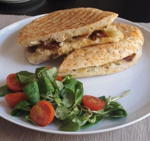 Sun dried tomato sandwich  at GYVAS baras in Vilnius