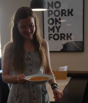 Good service from beautiful waitress at GYVAS baras in Vilnius