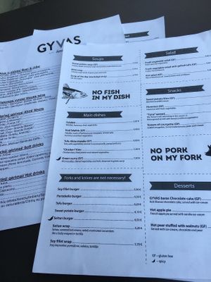 Menu May 2017  at GYVAS baras in Vilnius