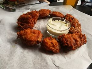 Get this!!! Chicken nuggets at GYVAS baras in Vilnius