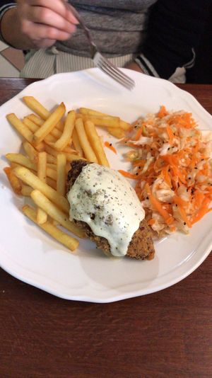 Chicken Kiev at GYVAS baras in Vilnius