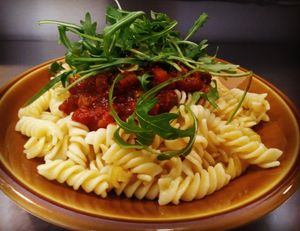 Vegan Veggie Bolognese at Roots in Dresden