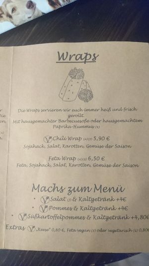 Speisekarte 2 at Roots in Dresden