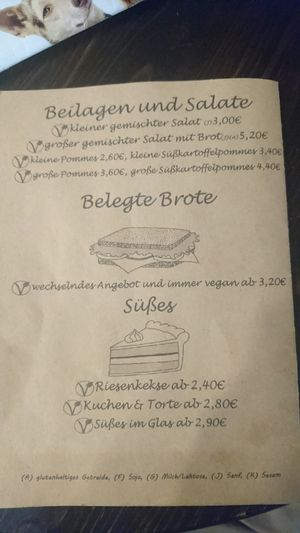 Speisekarte 3 at Roots in Dresden