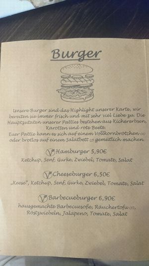 Speisekarte 1 at Roots in Dresden