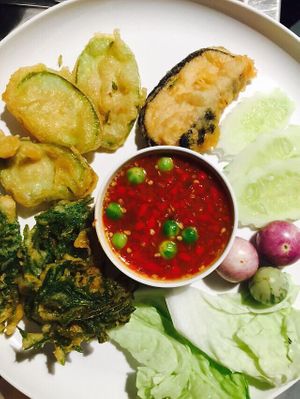 fritters at Walee Vegetarian - Emporium Bldg in Bangkok