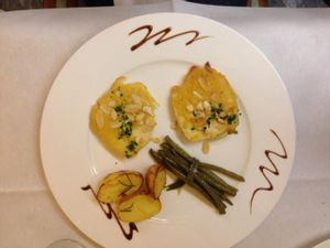 Baker Tofu with almonds at Ristorante Castelfidardo in Verbania