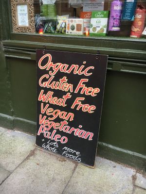 Board outside  at Heart Space Whole Foods in Dundee