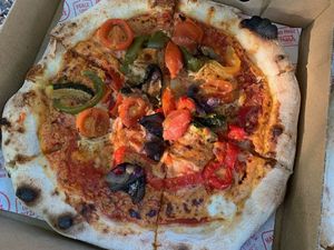 Vegan pizza  at Luigi's Pizzeria in Dundee