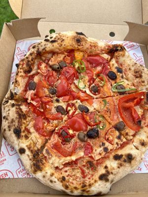 Vegan pizza   at Luigi's Pizzeria in Dundee