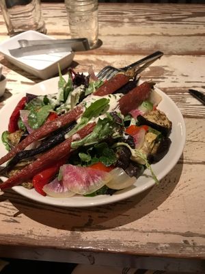 Chilled grilled market vegetables at Vegetable in Studio City