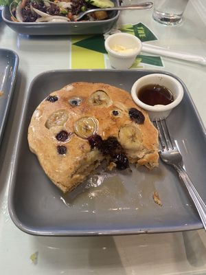 Delicous vegan tropical pancakes  at The Vegan Joint - DTLA in Los Angeles