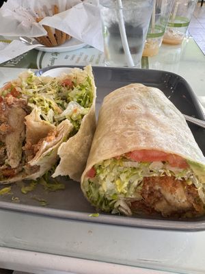The chicken wrap  at The Vegan Joint - DTLA in Los Angeles