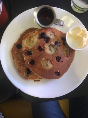 Tropical pancakes at The Vegan Joint - DTLA in Los Angeles
