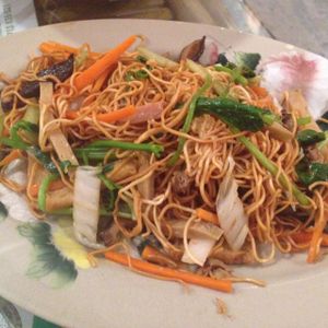 Mushroom noodles at 3 La Vegetarian in Ho Chi Minh City