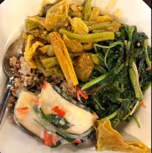 all this for 7 ringgits  at Lau Di Fong Vegetarian in Penampang