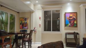 Inside decor at Kushite's Vegetable Cuisine in Kingston