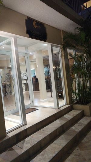 Front door at Kushite's Vegetable Cuisine in Kingston