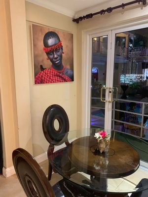 Table at Kushite's Vegetable Cuisine in Kingston