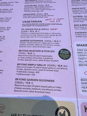 All veggie burgers can be made vegan. 🌱   at Grill'd in Cairns