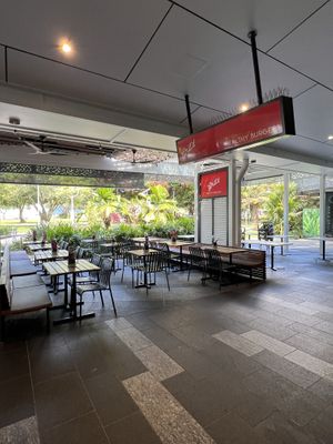 Outside seating   at Grill'd in Cairns