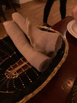 Injera  at Ethiopic Restaurant in Washington