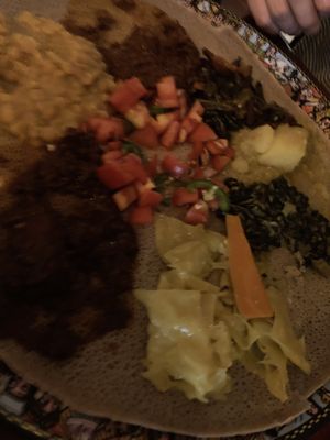 Veg sampler II at Ethiopic Restaurant in Washington