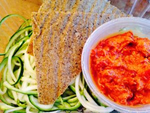 Zucchini marinara at District Tea Lodge in Washington