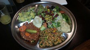 main dish at Planet Veganus in Berlin
