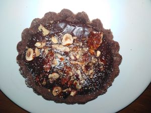 Chocolate and pecan tart at Les Demoiselles de Montpellier in Montpellier