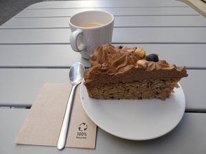 Chocolate and I can't remember what else. at Les Demoiselles de Montpellier in Montpellier