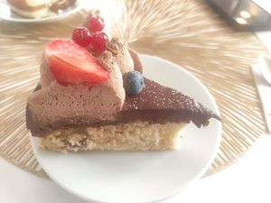 Chocolate cake at Les Demoiselles de Montpellier in Montpellier