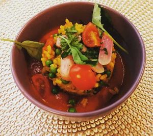 Vegan risotto at Les Demoiselles de Montpellier in Montpellier