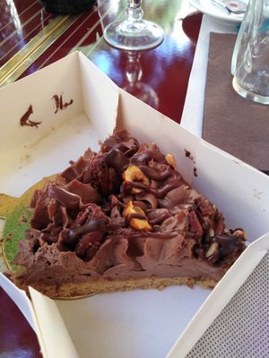 Chocolate thing, not the prettiest, but one of my favourites! at Les Demoiselles de Montpellier in Montpellier