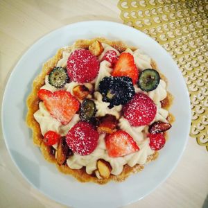 Fraise and vanilla tart at Les Demoiselles de Montpellier in Montpellier