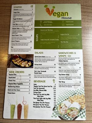 Menu 1 of 2  at Vegan House in Phoenix