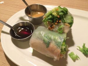 summer rolls wrapped in rice paper at Vegan House in Phoenix