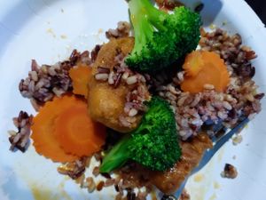 Orange chicken at Vegan House in Phoenix