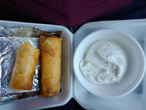 FBI - fried banana with coconut ice cream at Vegan House in Phoenix