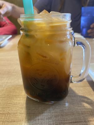 Thai tea (a dollar more than the menu had listed , nearly 5$)  #Veganuary at Vegan House in Phoenix
