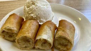Fried Bananas & Ice Cream  at Vegan House in Phoenix