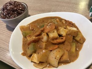 Ppc with tofu  at Vegan House in Phoenix