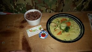 Stopped by this Arizona Vegan Restaurant for the first time on Nov 30, 2017 and tried these dumplings? Most of the items on the menu are fake meat, so I went with a non-fake-meat option. that were good. I could have used more rice Parking could be an issue too, its downtown

more pictures at
 http://whatdoyoueatthen.com/vegan-house-phoenix-az/ at Vegan House in Phoenix