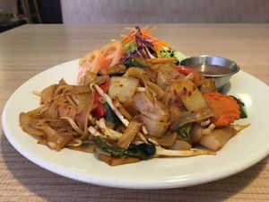 Jungle Noodles with Soy Chicken at Vegan House in Phoenix