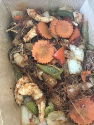 Shrimp veggie mix at Vegan House in Phoenix