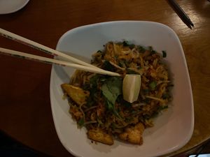 Pad Thai with tofu and no egg ☺️ at The Bee's Knees in Augusta