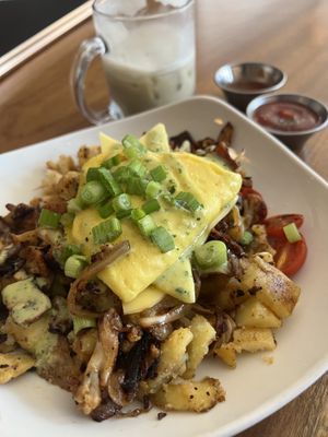 Back of the house on hash w. soy milk matcha - vegan friendly, cute spot w. great service and Wi-Fi.   at The Bee's Knees in Augusta