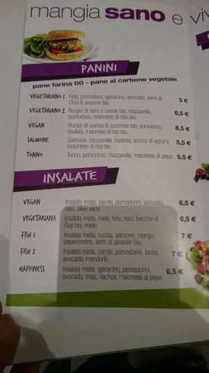 menù  at Acai and Friends in Rome