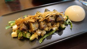 The mushrooms on top were delicious!! at NAKEDFOOD in Taipei